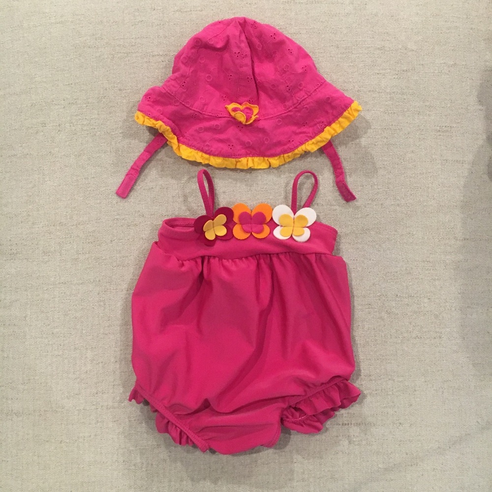 Pink and Orange Floral Swimsuit - Picture 7 of 16